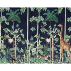 Kuvatapetti Rebel Walls Giraffe's Stroll Nightfall non-woven mittatilaus