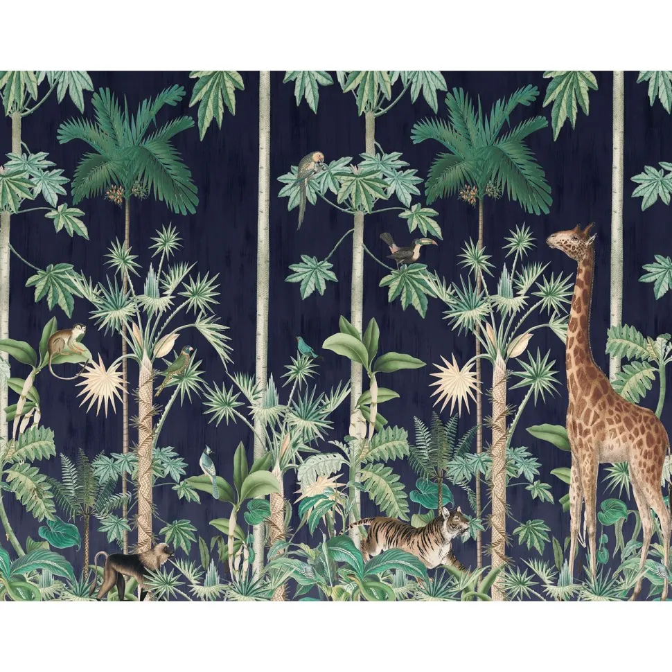 Kuvatapetti Rebel Walls Giraffe's Stroll Nightfall non-woven mittatilaus