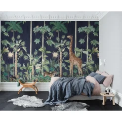Kuvatapetti Rebel Walls Giraffe's Stroll Nightfall non-woven mittatilaus