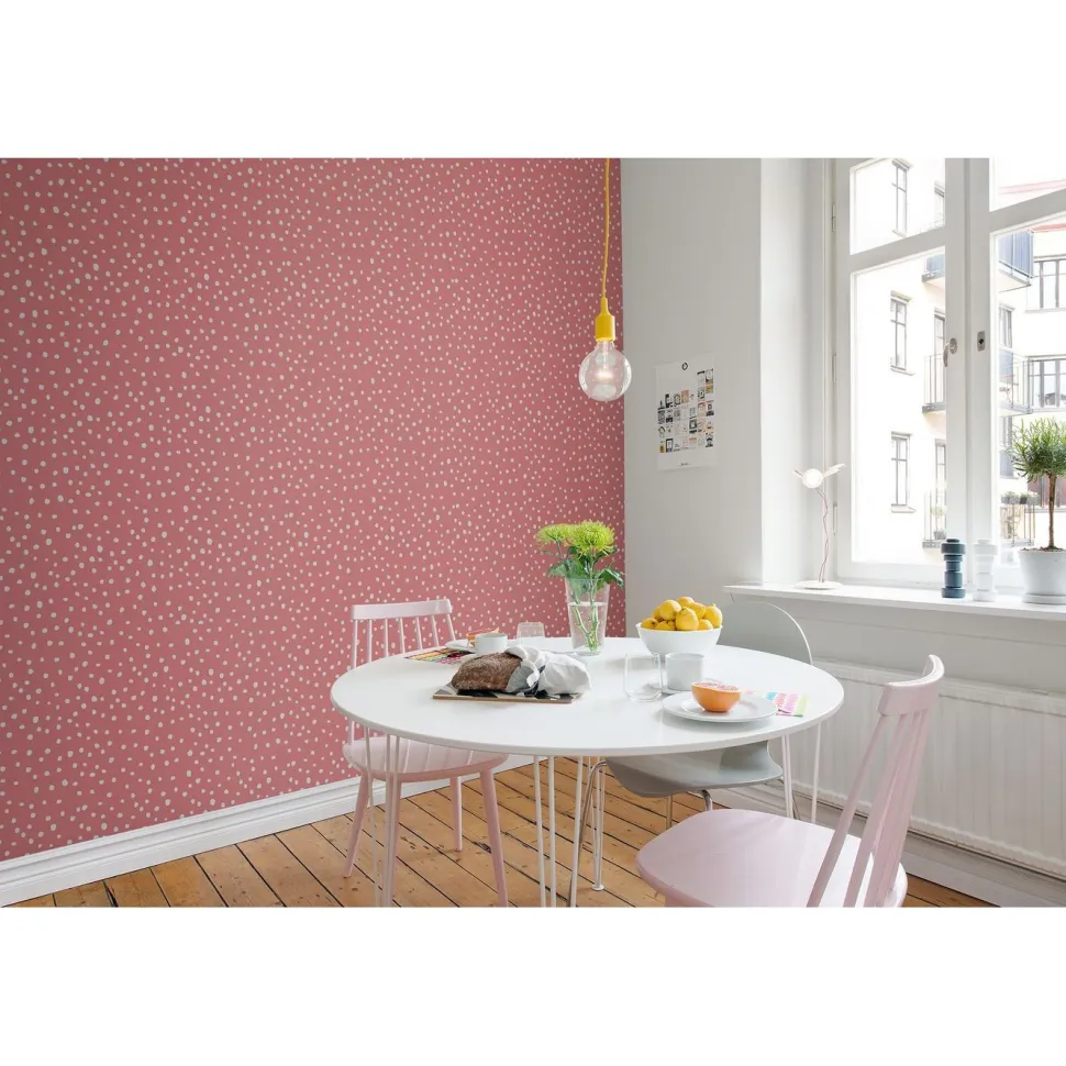 Kuvatapetti Rebel Walls Rebel Dot Peach non-woven mittatilaus