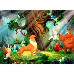 Kuvatapetti Artgeist Bear and Friends, 70x100cm, monivärinen