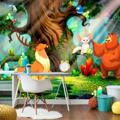 Kuvatapetti Artgeist Bear and Friends, 70x100cm, monivärinen