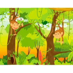 Kuvatapetti Artgeist jungle - monkeys, 193x250cm, vihreä