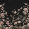 Kuvatapetti Rebel Walls Floral Chinoiserie musta, mittatilaus, non-woven