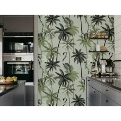 Kuvatapetti Rebel Walls Lemur Palms vihreä, mittatilaus, non-woven