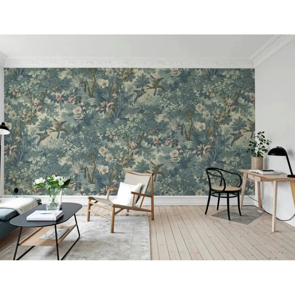 Kuvatapetti Rebel Walls Lush Grove vaaleansininen, mittatilaus, non-woven