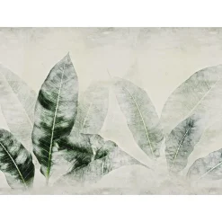 Kuvatapetti Rebel Walls Misty Leafs vihreä, mittatilaus, non-woven