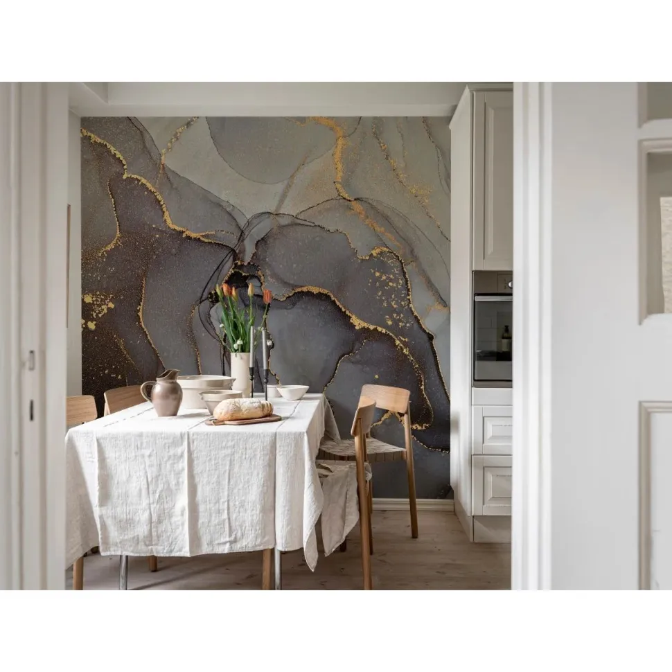 Kuvatapetti Rebel Walls Onyx musta, mittatilaus, non-woven