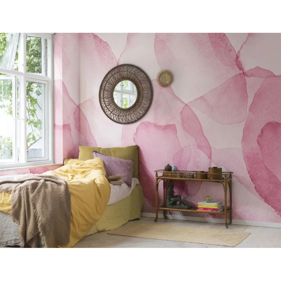 Kuvatapetti Rebel Walls Petals pinkki, mittatilaus, non-woven