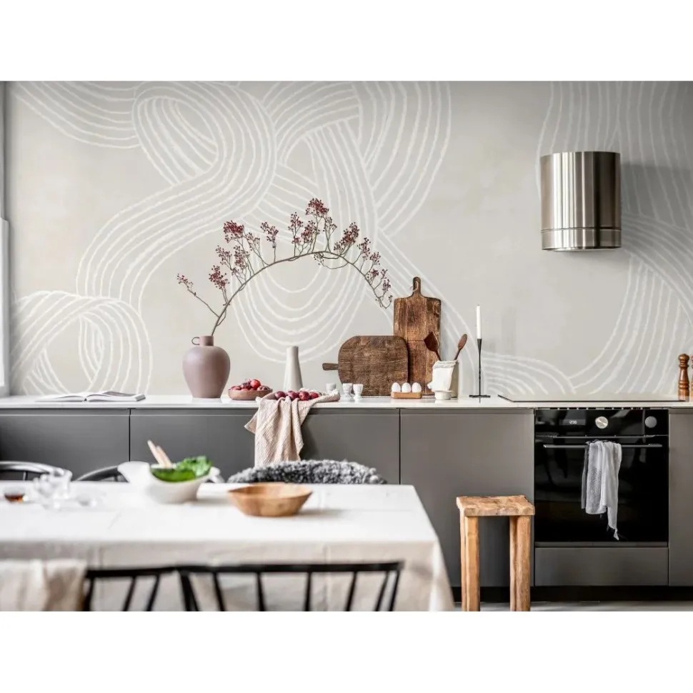 Kuvatapetti Rebel Walls Stripes Repeatable hiekka, mittatilaus, non-woven