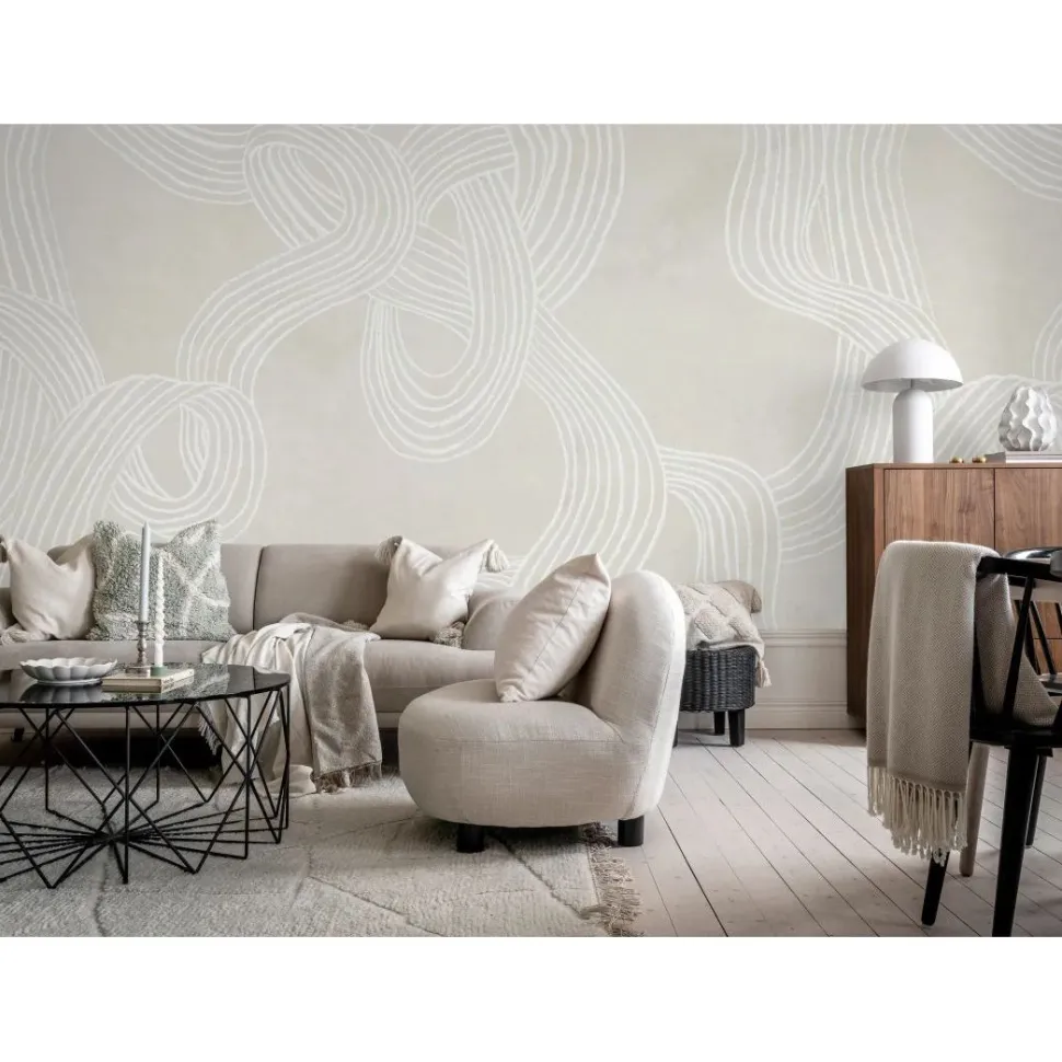 Kuvatapetti Rebel Walls Stripes Repeatable hiekka, mittatilaus, non-woven