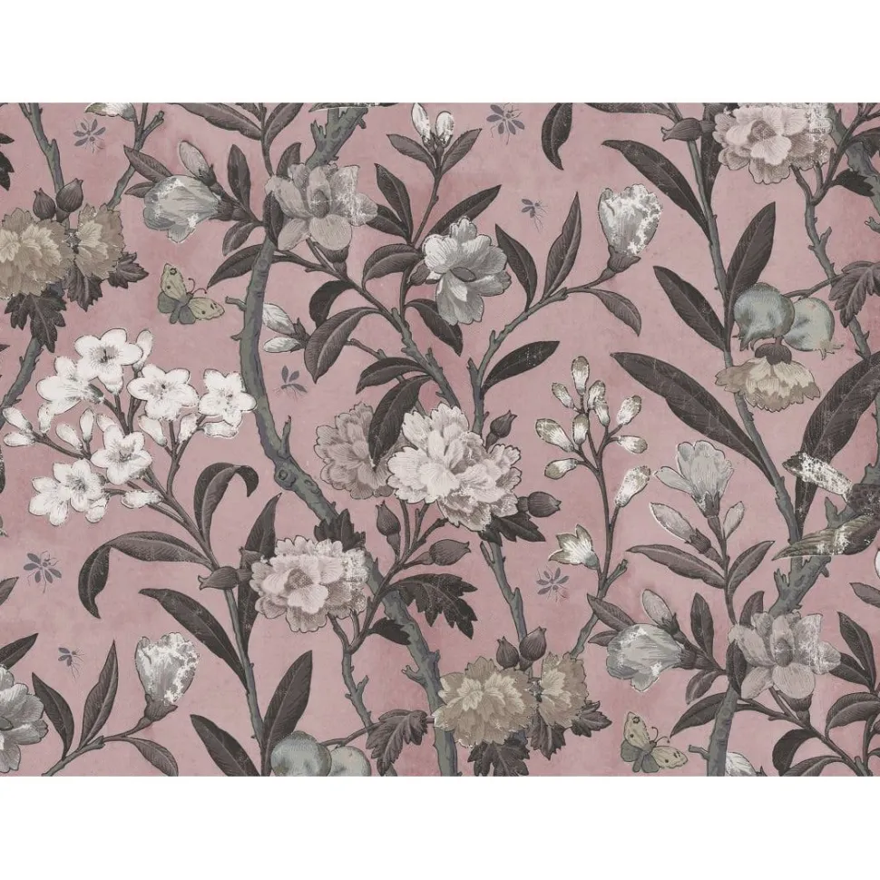 Kuvatapetti Rebel Walls Winding Bloom vaaleanpunainen, mittatilaus, non-woven