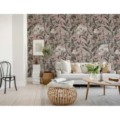 Kuvatapetti Rebel Walls Winding Bloom vaaleanpunainen, mittatilaus, non-woven