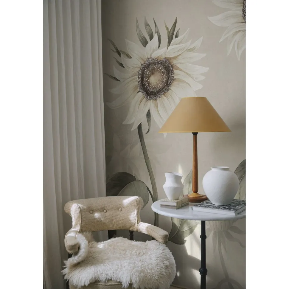 Kuvatapetti Sandberg Sunflowers valkoinen, mittatilaus, non-woven