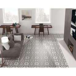Kuviolaatta Kymppi-Lattiat History Jugend Edinburgh Grey himmeä 250x250 mm