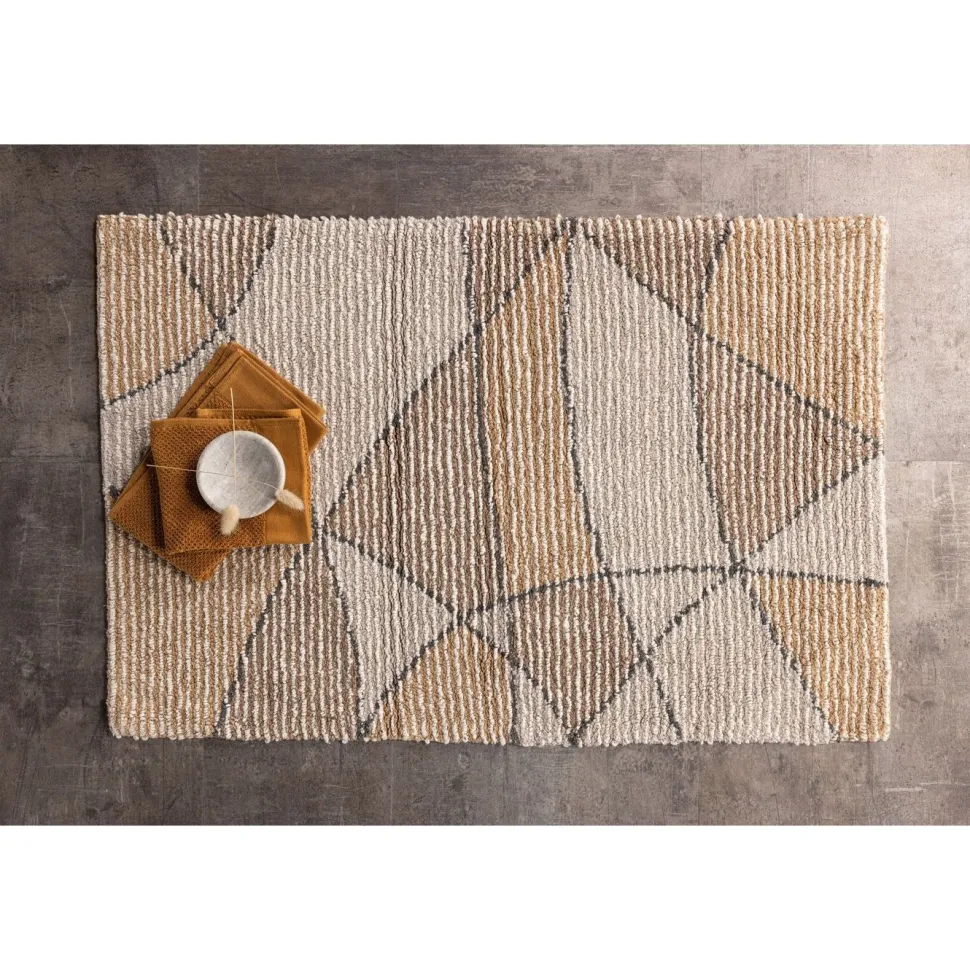 Kylpyhuoneen matto Venture Home Loui, 60x90cm, norsunluu