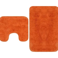 Kylpyhuoneen mattosarja 2 osaa kangas oranssi