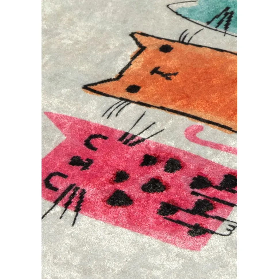 Kylpyhuonematto Linento Baby Cats, 40x60cm, monivärinen