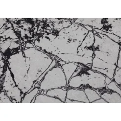 Kylpyhuonematto Linento Marble, Ø100cm, valkoinen