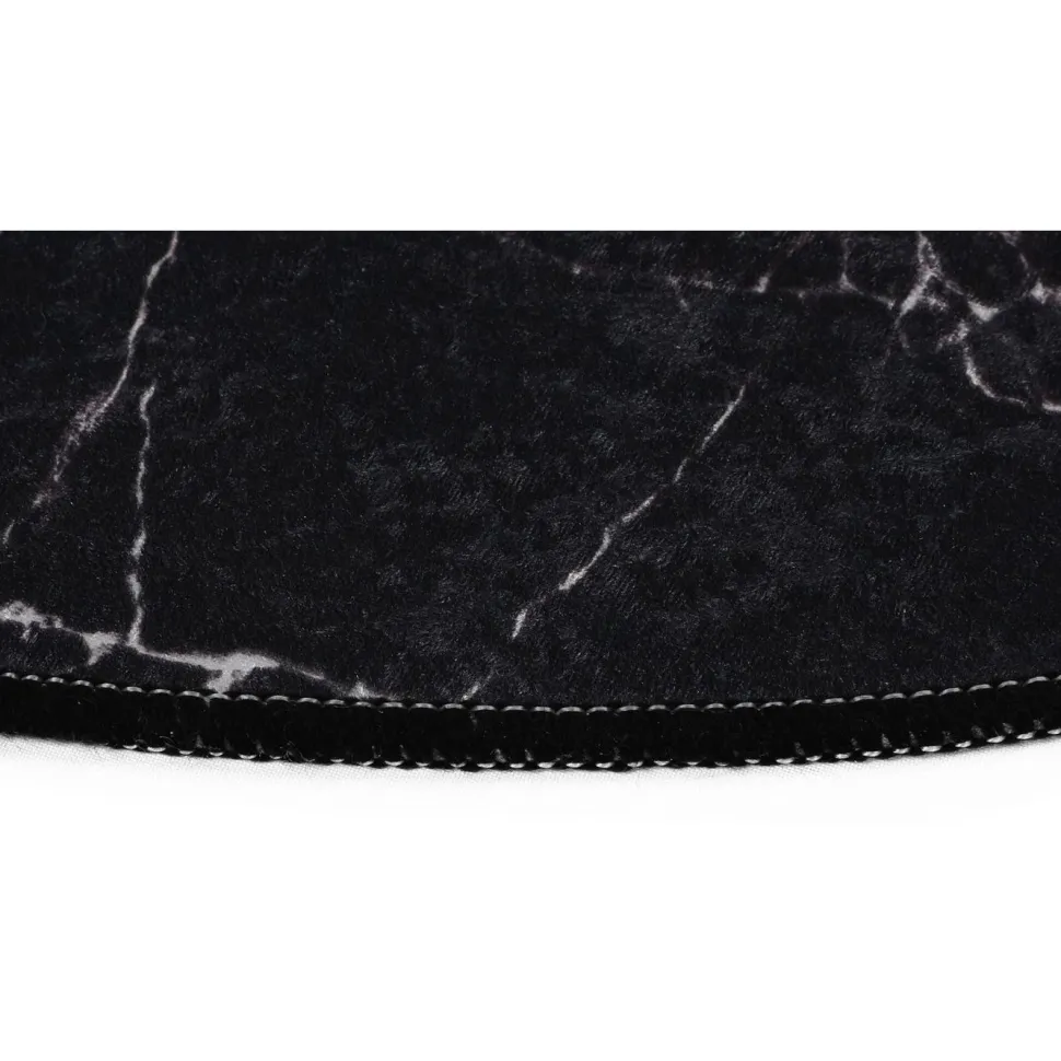 Kylpyhuonemattosetti Linento Marble Oval, 3kpl, musta