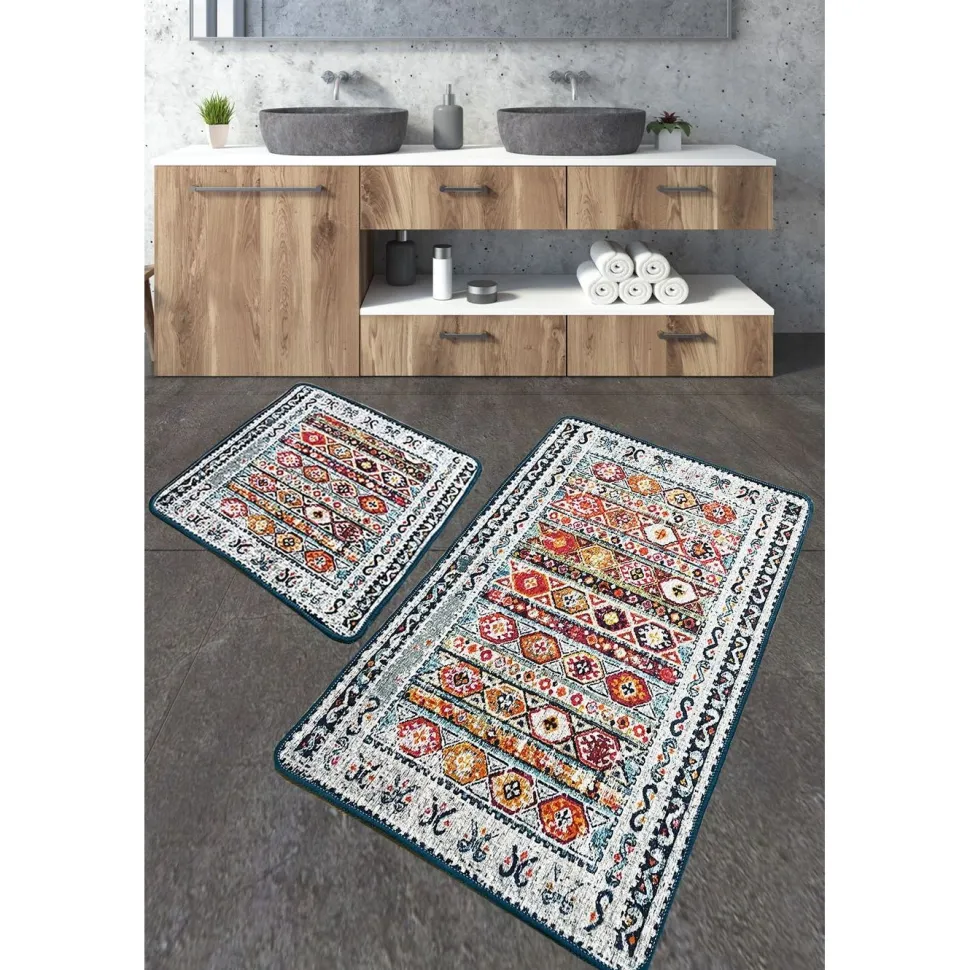 Kylpyhuonemattosetti Linento Weref, 2kpl, monivärinen