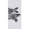 Kylpypyyhe Finlayson Pupu ja Kettu, 70x150cm, luomupuuvilla, musta/valkoinen