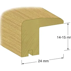 Kynnyslista Lundbergs Natur 24x1000mm, 14-15mm, tammi lakattu