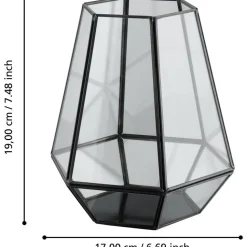 Kynttilälyhty Eglo Living Eglo Living Ambatobe, 17x14.5x19cm, musta