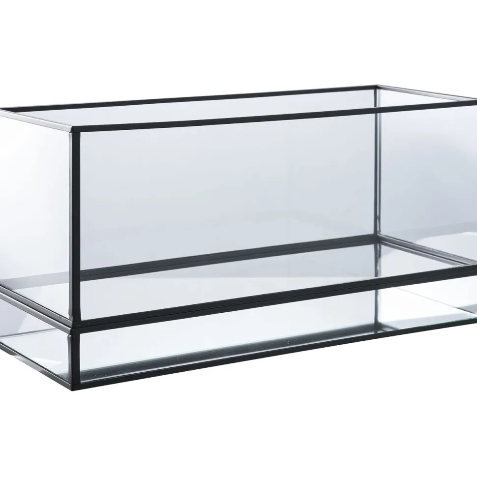 Kynttilälyhty House Nordic Hurricane, 30x12x15cm, musta metalli/lasi
