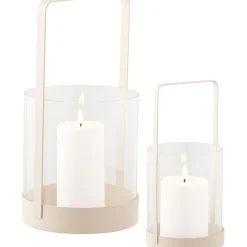 Kynttilälyhty House Noridc Hurricane, 2kpl, beige