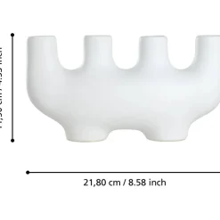 Kynttilänjalka Eglo Living Ambilobe, 21.8x7.5x11.5cm, valkoinen