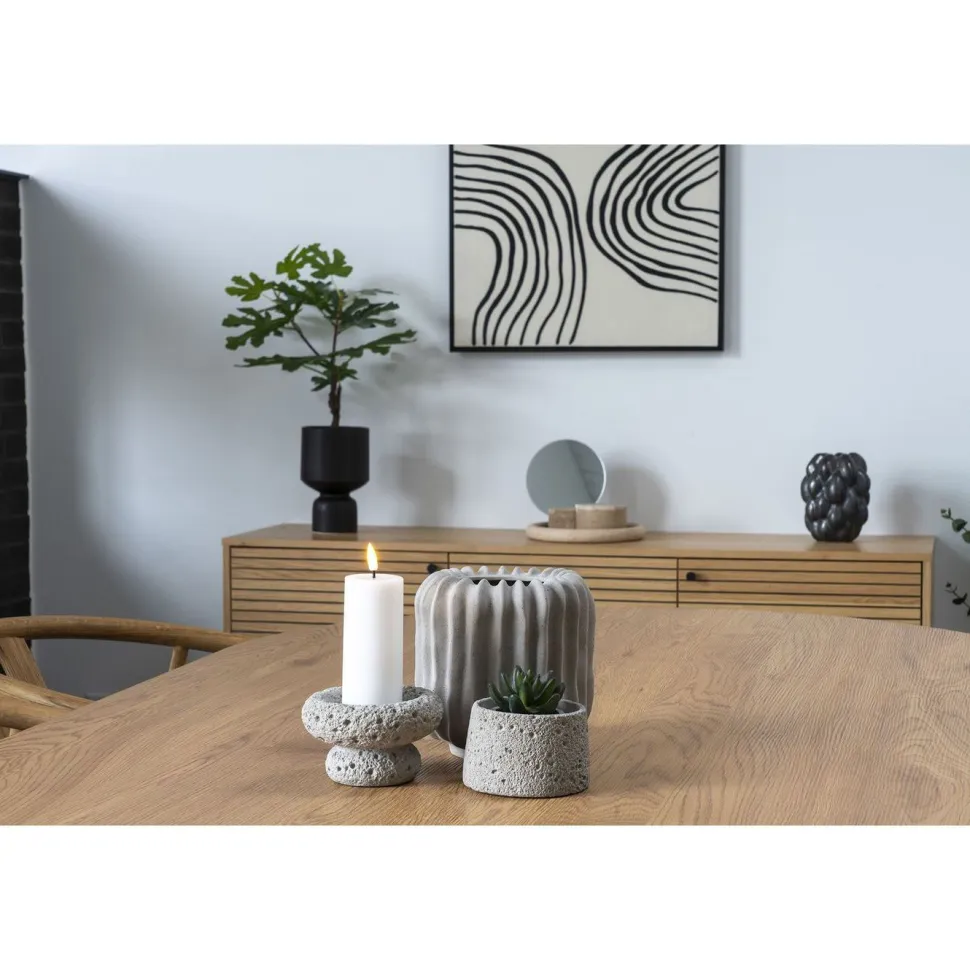 Kynttilänjalka House Nordic, 2kpl, harmaa sementti