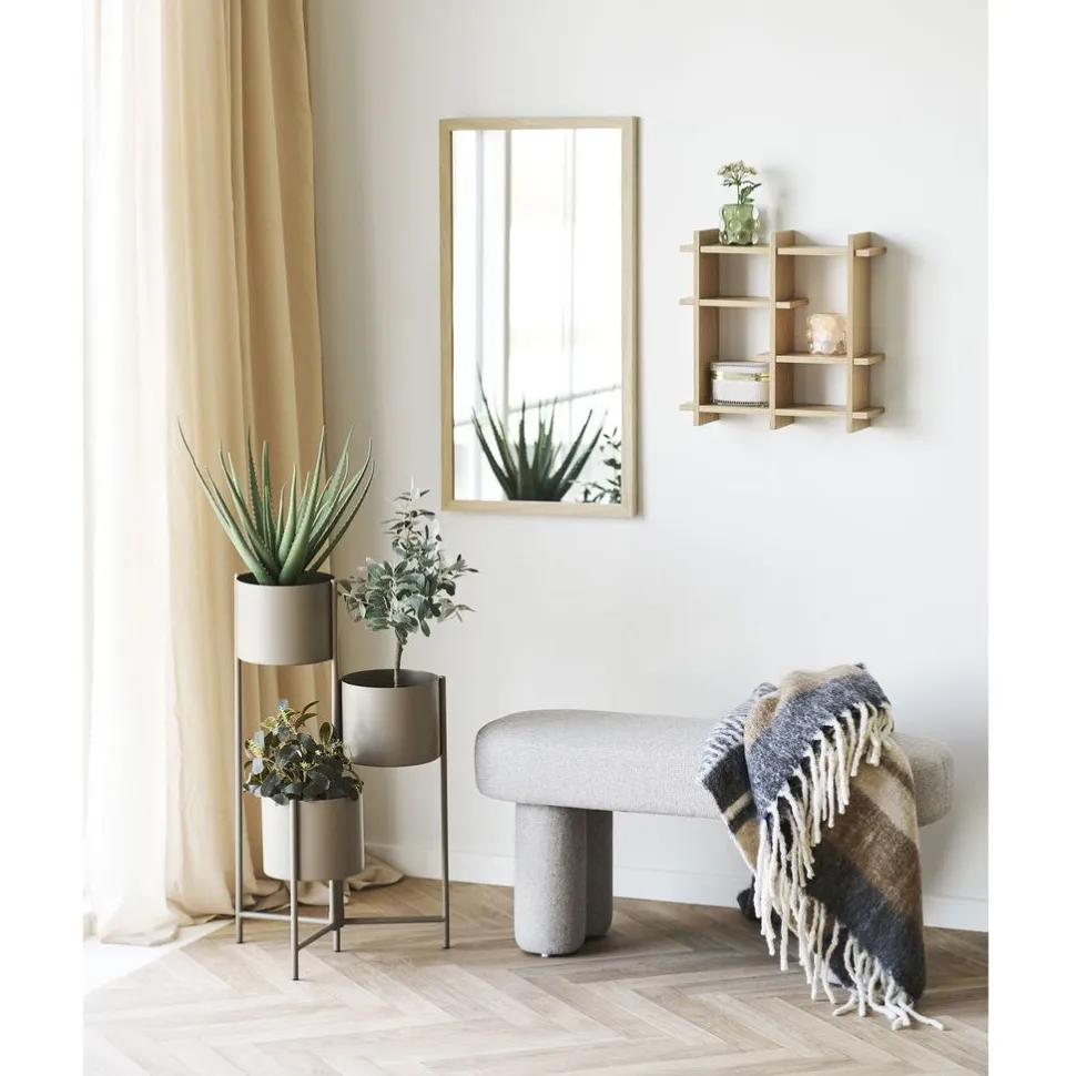 Kynttilänjalka House Nordic, 2kpl, lasi, beige/vihreä