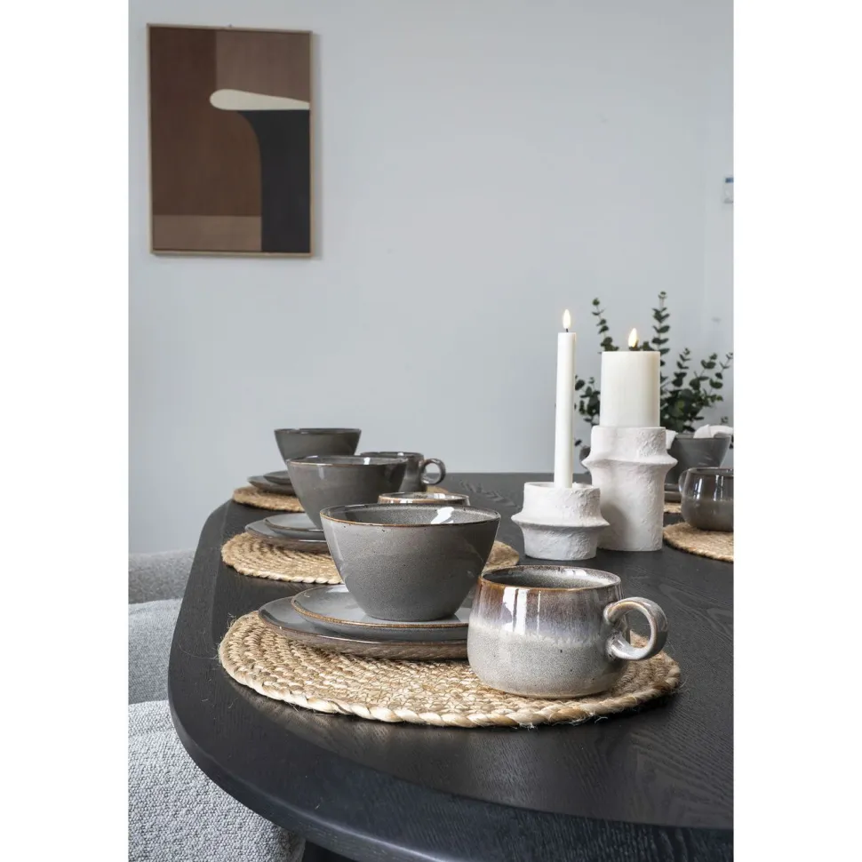 Kynttilänjalka House Nordic, 2kpl, valkoinen sementti