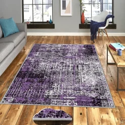 Käytävämatto Linento EXFAB285, 80x200cm, violetti