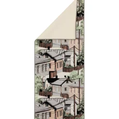 Käytävämatto Vallila Naapurusto, 80x200cm, vaaleanpunainen/keltainen