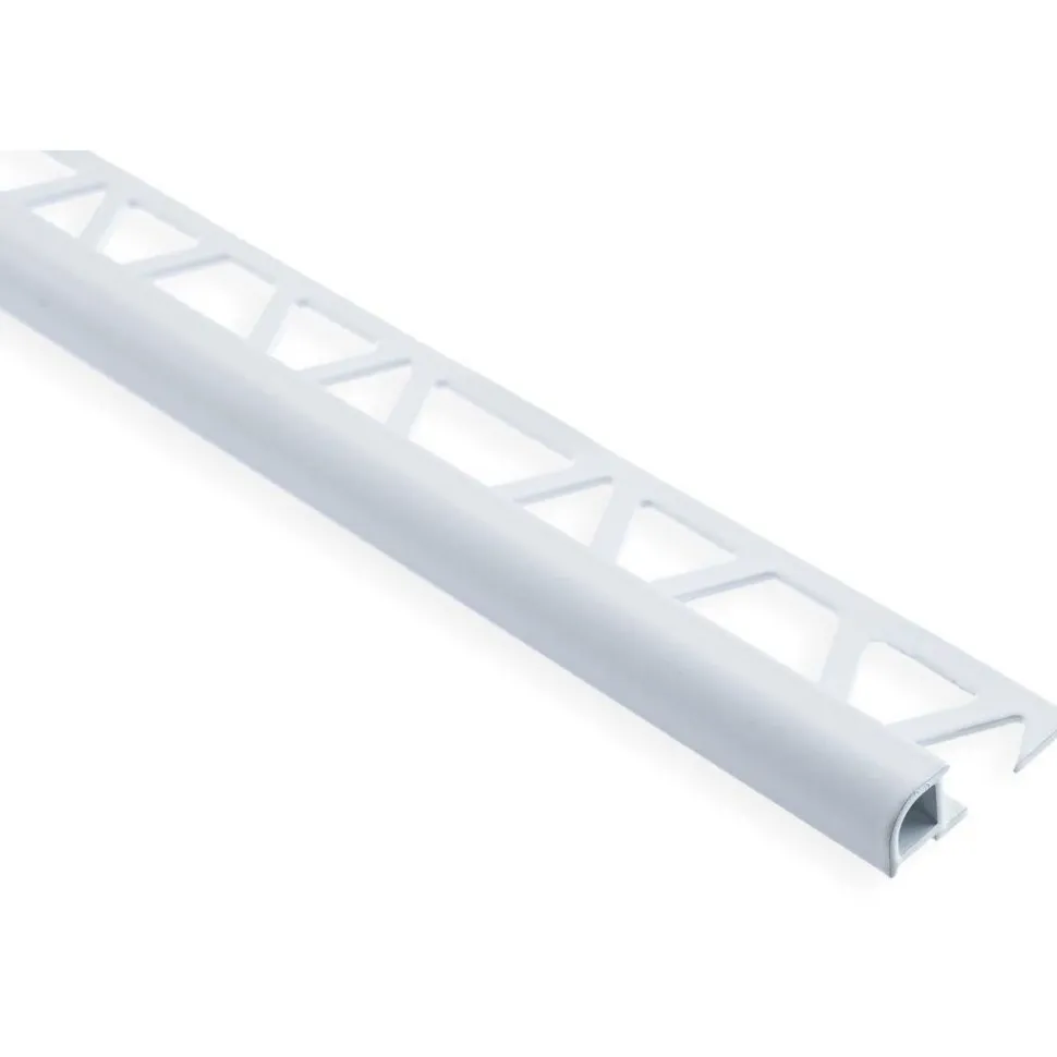 Laattalista Maler pyöreä H8x26x2500mm alumiini valkoinen maalattu