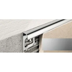 Laattalista Progress Profiles Projolly Quart 2,7m 6mm anodisoitu hopea