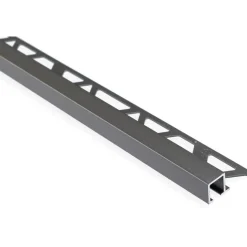 Laattalista Maler neliö H10x26x2500mm alumiini harjattu teräs