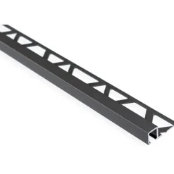 Laattalista Maler neliö H8x24x2500mm alumiini harjattu teräs