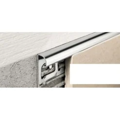 Laattalista Progress Profiles Projolly Quart 2,7m 8mm valkoinen