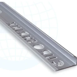 Laattalista/ulkokulma Euroshrink puolipyöreä pvc 171, 8mm x 2.55m, vaaleanharmaa