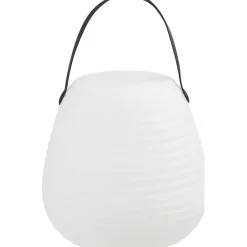 Ladattava LED-lyhty House Nordic Derry, ulkokäyttöön, ø21cm, RGB, IP44, 3.7V, 1500mAh, valkoinen
