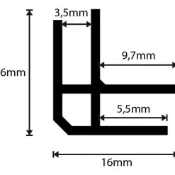 Laminaattilevyn kulmalista Grip alumiini 650mm hopea
