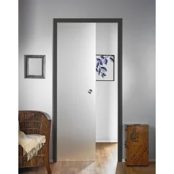 Lasiliukuovi Stella Pocket Door M10 hidastimella 1025x2040 mm musta karmi