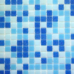 Lasimosaiikki Mix 32,7x32,7 seinä-/lattialaatta sininen