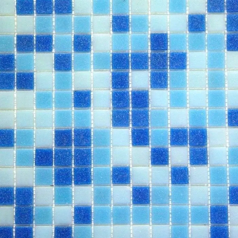 Lasimosaiikki Mix 32,7x32,7 seinä-/lattialaatta sininen