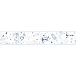 Lastenhuoneen boordi Kids Walls 45849, vinyylipinta, 0.18x5m, avaruus, sininen
