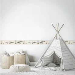 Lastenhuoneen boordi Kids Walls 45857, vinyylipinta, 0.18x5m, beige