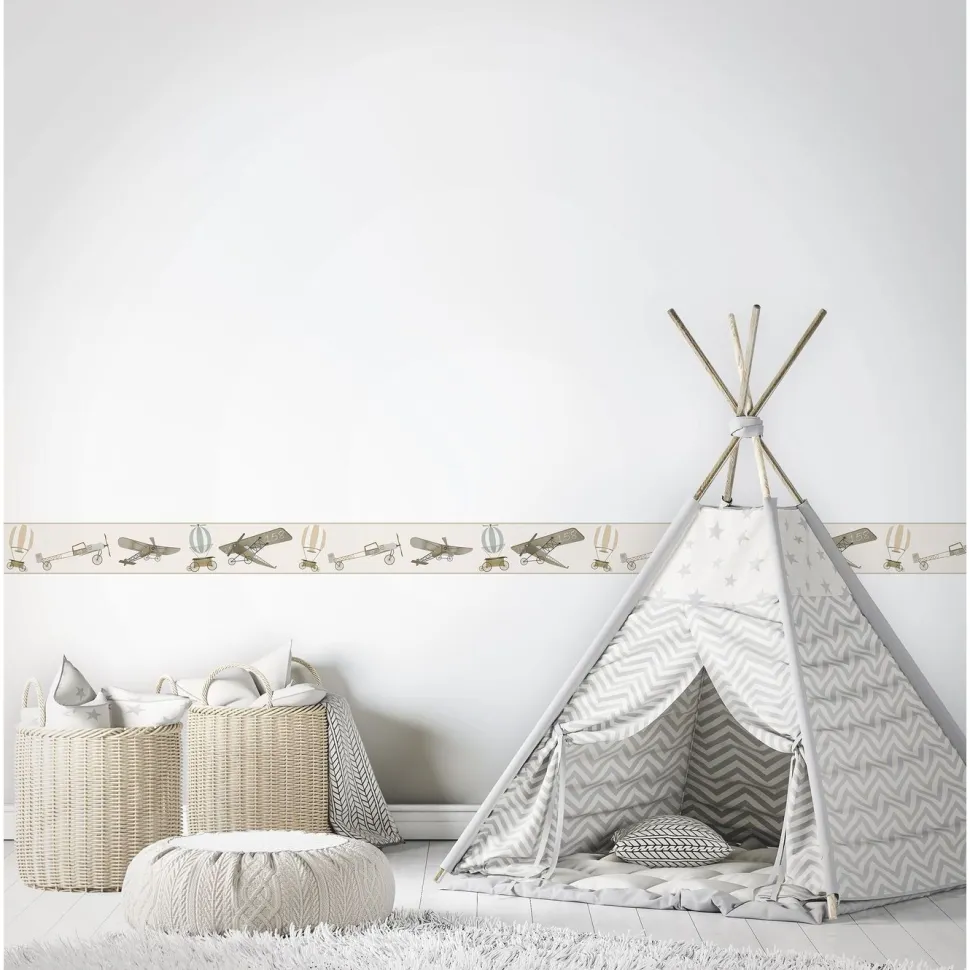 Lastenhuoneen boordi Kids Walls 45857, vinyylipinta, 0.18x5m, beige